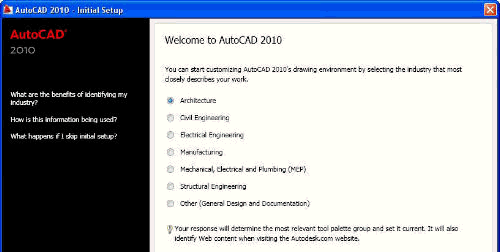 ��������� ��� ������ ������� AutoCAD 2010